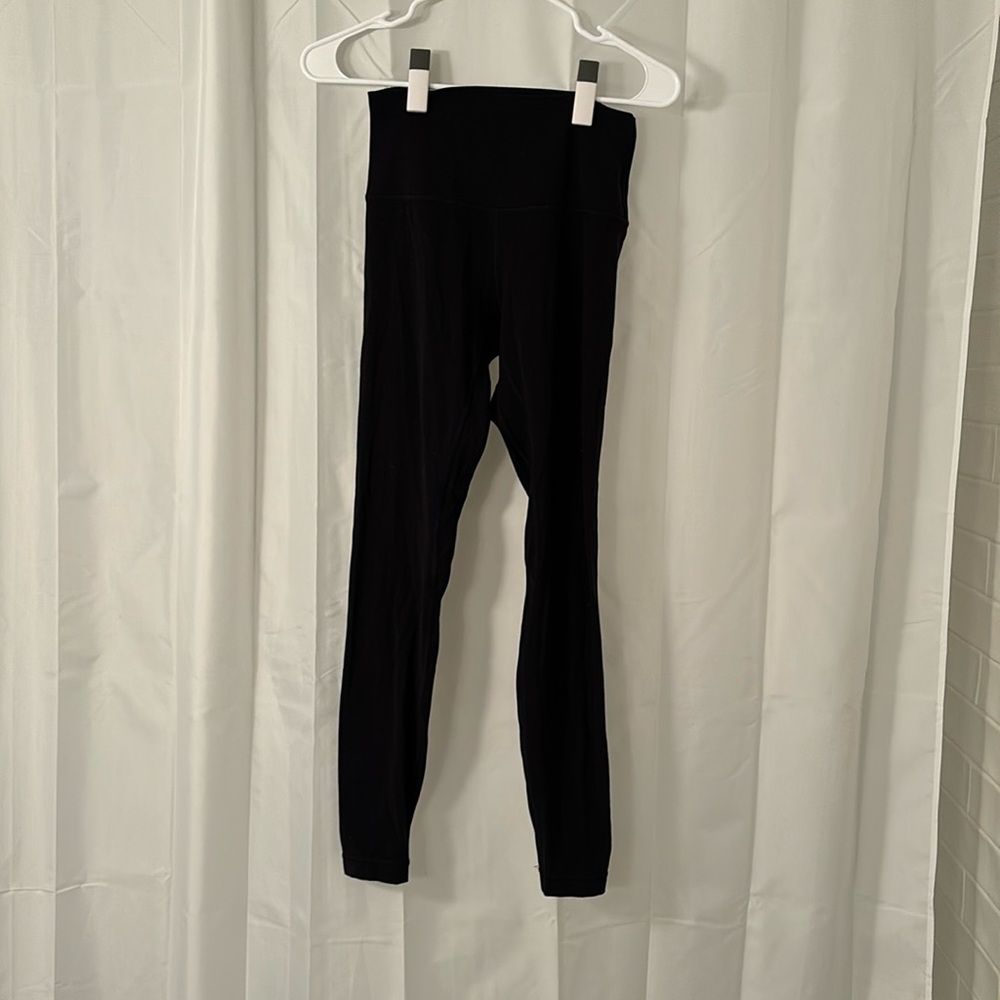 Lululemon black align leggings, size 6 high rise 25’ inseam